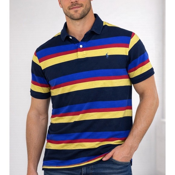 Polo Ralph Lauren Other - Vintage 90's Y2K Polo Ralph Lauren Polo Men's M-L Rainbow Striped Pride Shirt